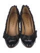 Yves Saint Laurent Rive Gauche Patent Leather Ruffle Embellishment Pumps