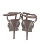Yves Saint Laurent Rive Gauche Leather T-Strap Sandals