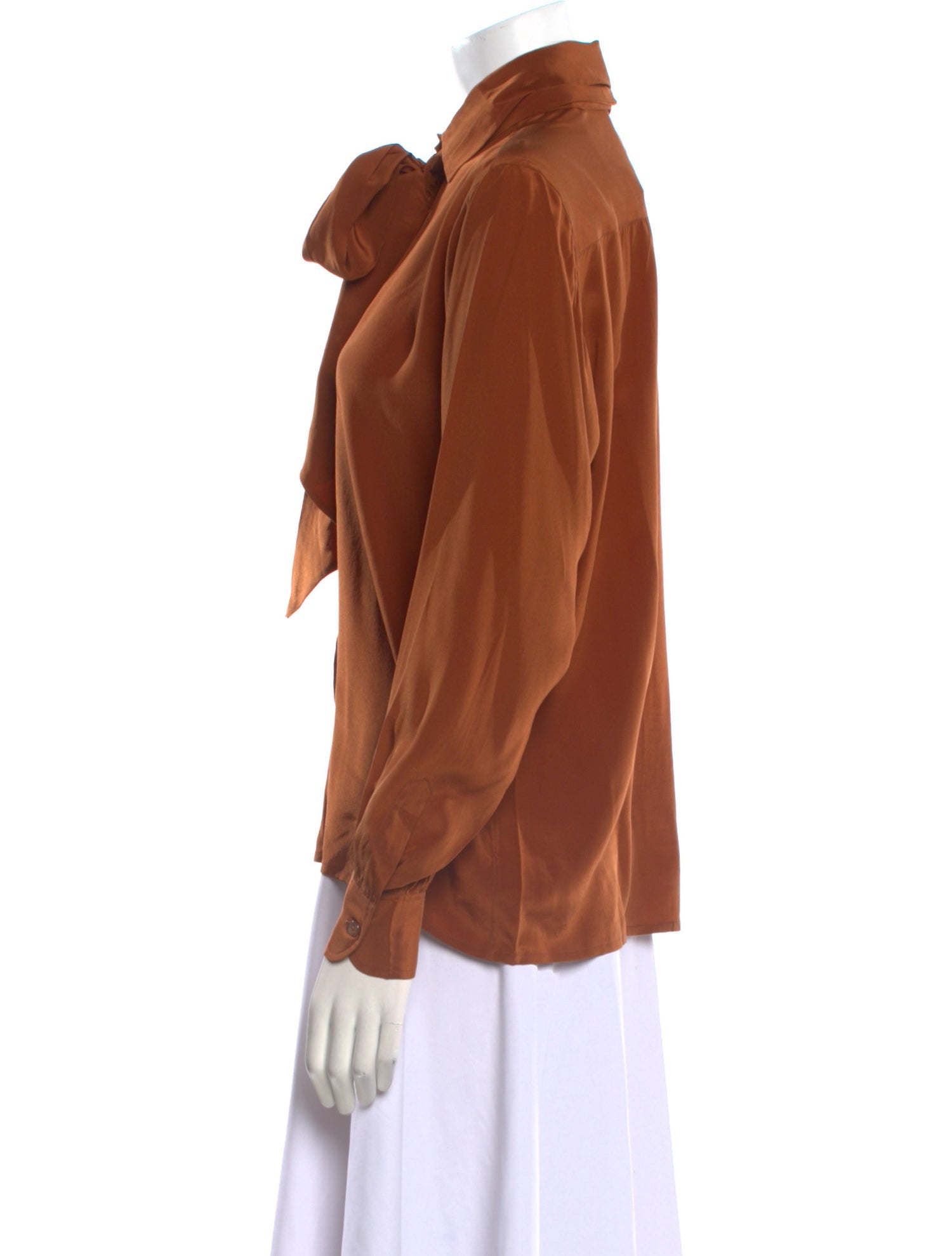 Yves Saint Laurent Rive Gauche Vintage Late 1970's - Early 1980's Button-Up Top