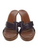Yves Saint Laurent Rive Gauche Leather Slides