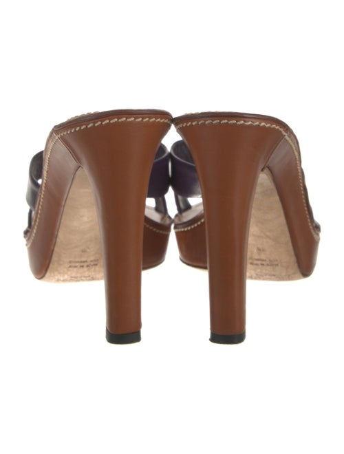 Yves Saint Laurent Rive Gauche Leather Slides