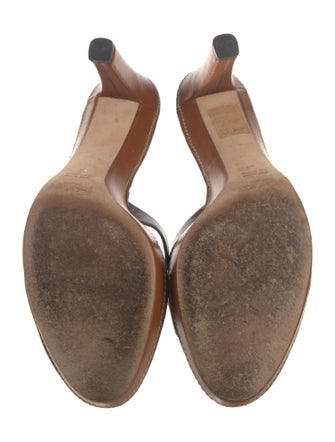 Yves Saint Laurent Rive Gauche Leather Slides