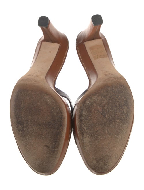 Yves Saint Laurent Rive Gauche Leather Slides