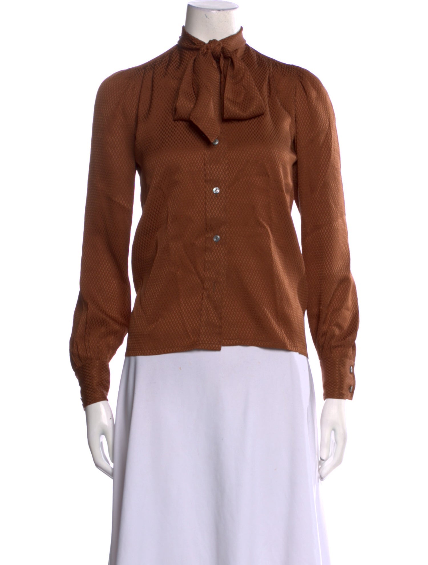 Yves Saint Laurent Rive Gauche Vintage 1980's Button-Up Top