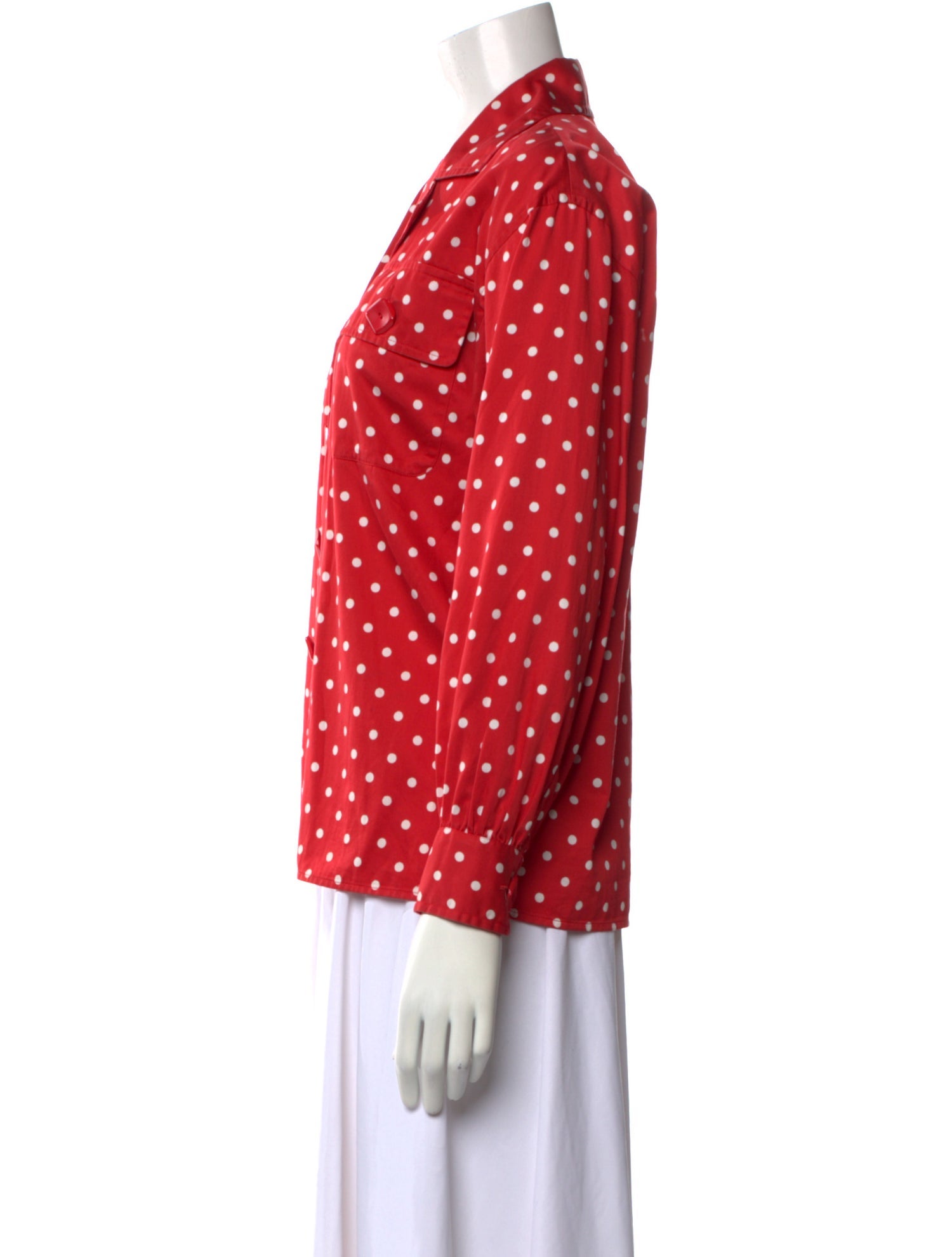 Yves Saint Laurent Rive Gauche Vintage 1970's Button-Up Top