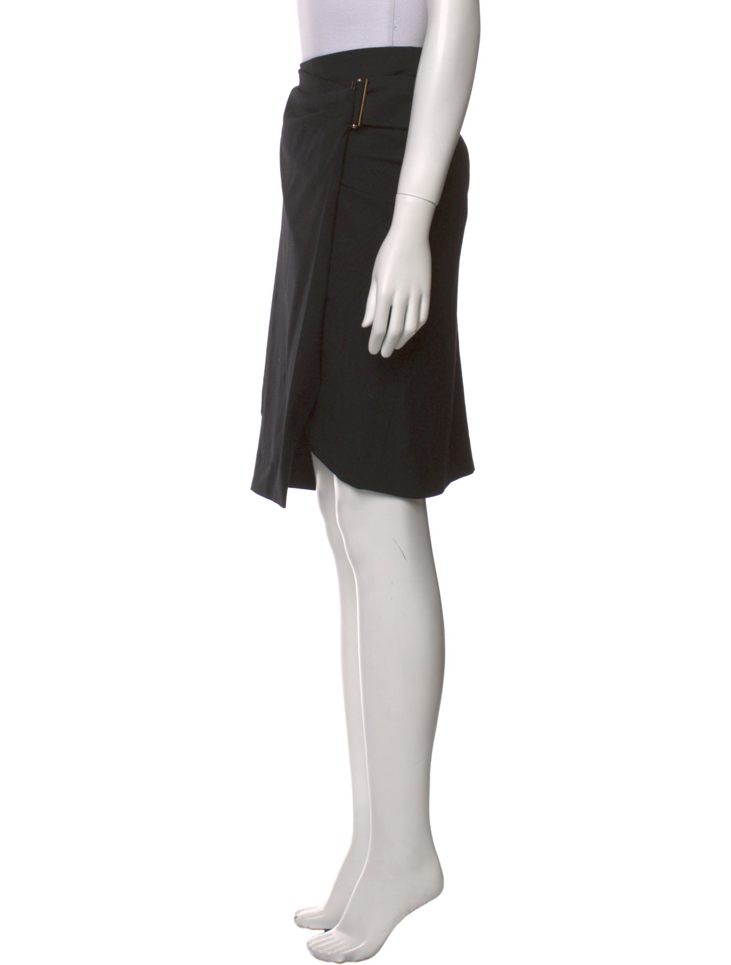 Yves Saint Laurent Rive Gauche Wool Knee-Length Skirt