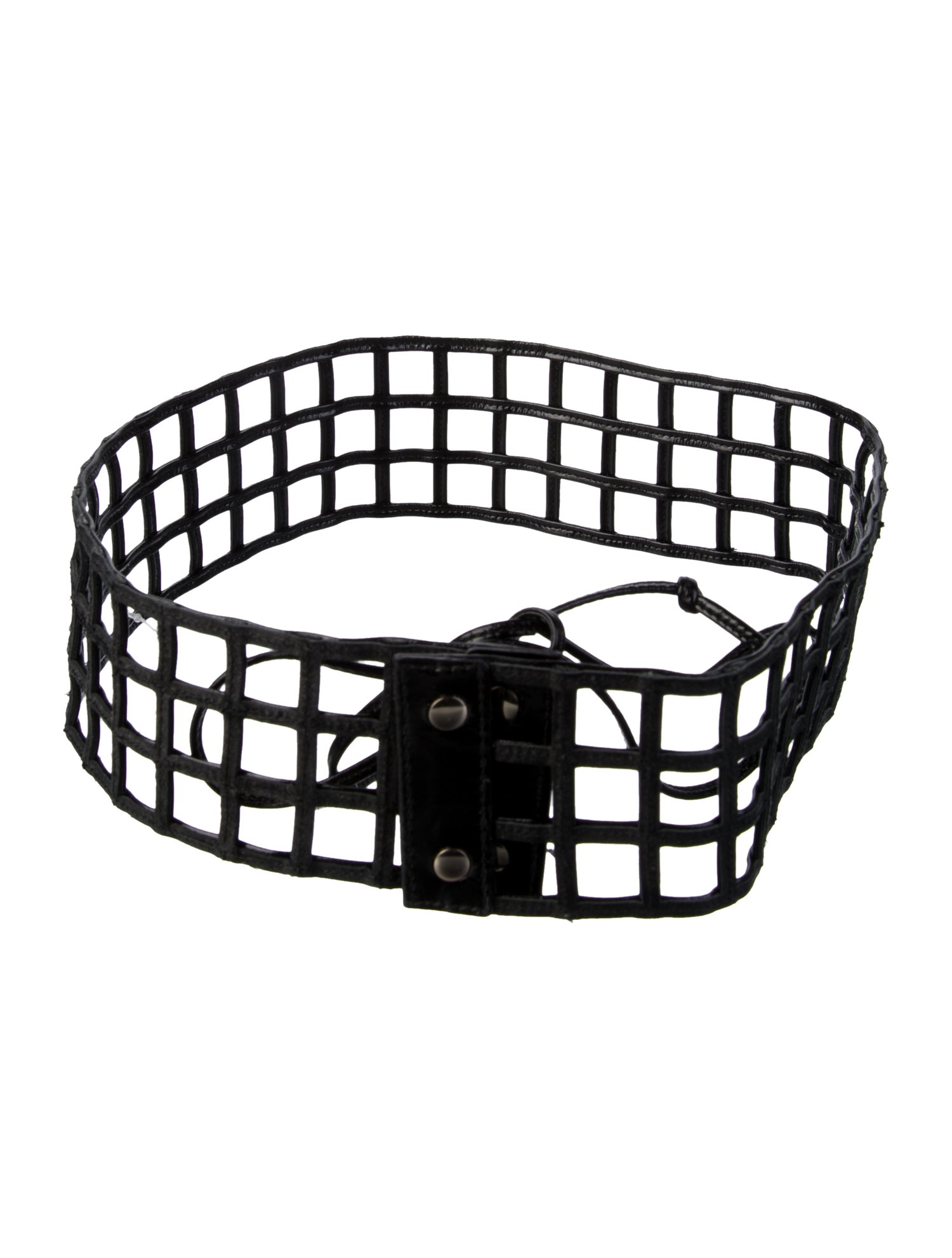 Yves Saint Laurent Rive Gauche Wide Leather Waist Belt