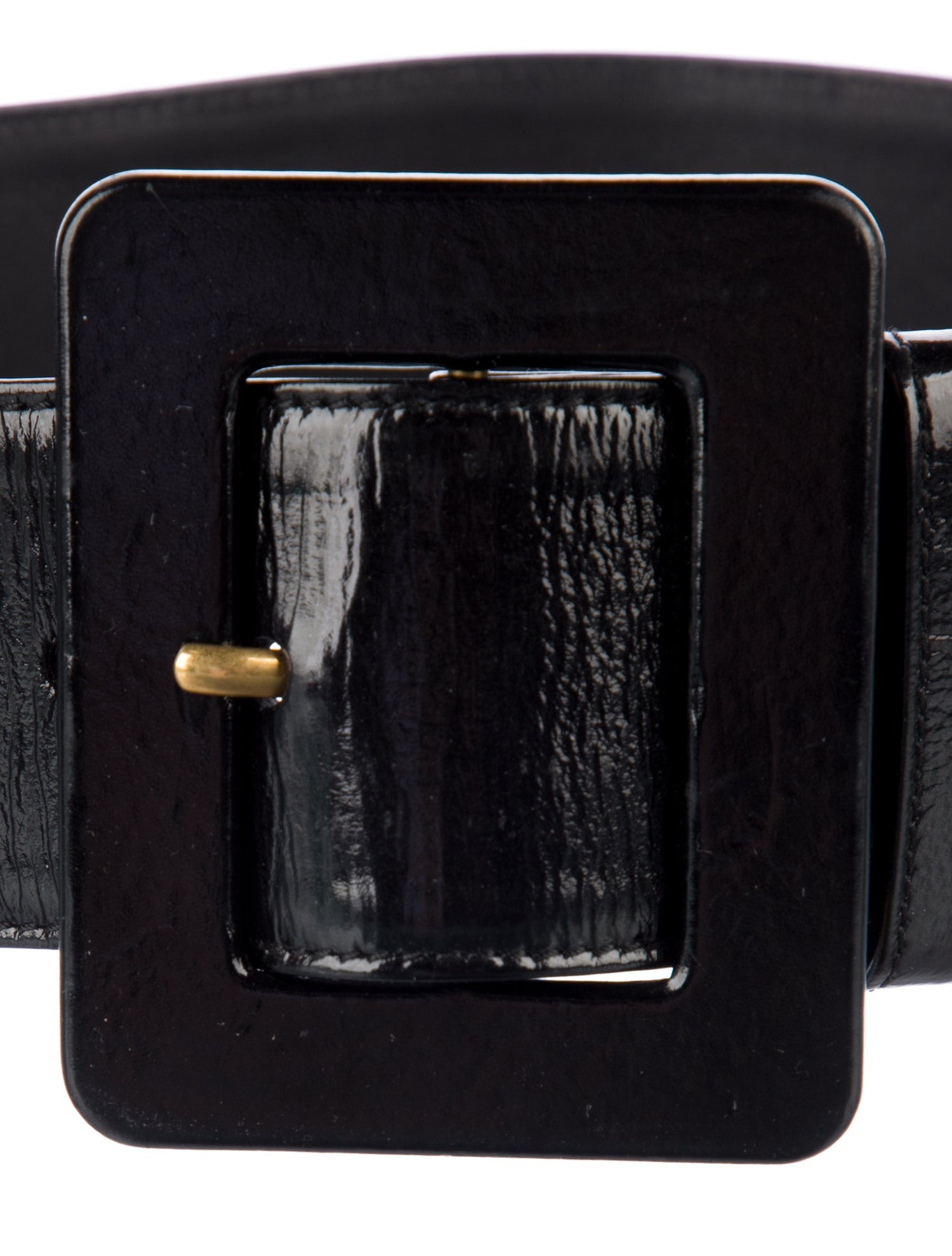 Yves Saint Laurent Rive Gauche Wide Patent Leather Waist Belt