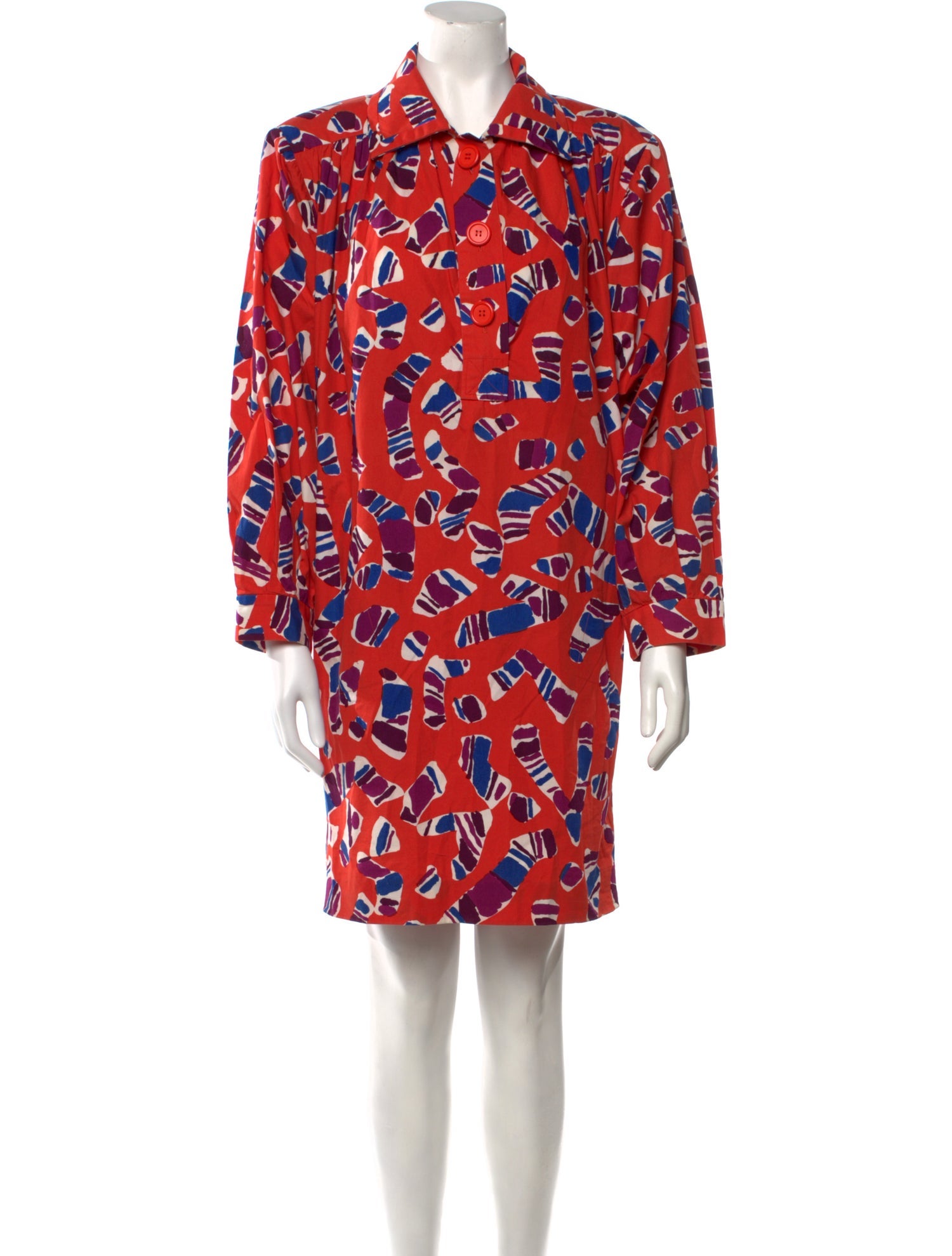 Yves Saint Laurent Rive Gauche Printed Mini Dress