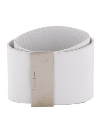 Yves Saint Laurent Rive Gauche Leather Wrap Bracelet