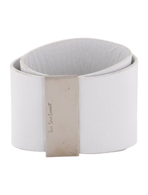 Yves Saint Laurent Rive Gauche Leather Wrap Bracelet