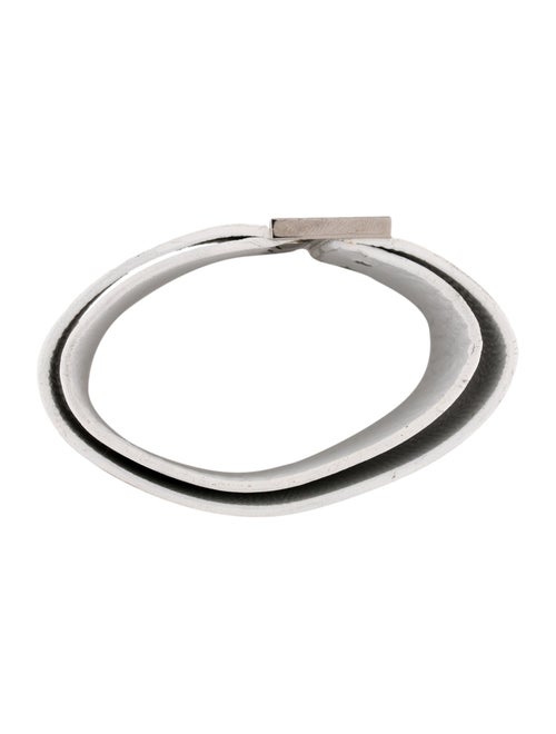 Yves Saint Laurent Rive Gauche Leather Wrap Bracelet