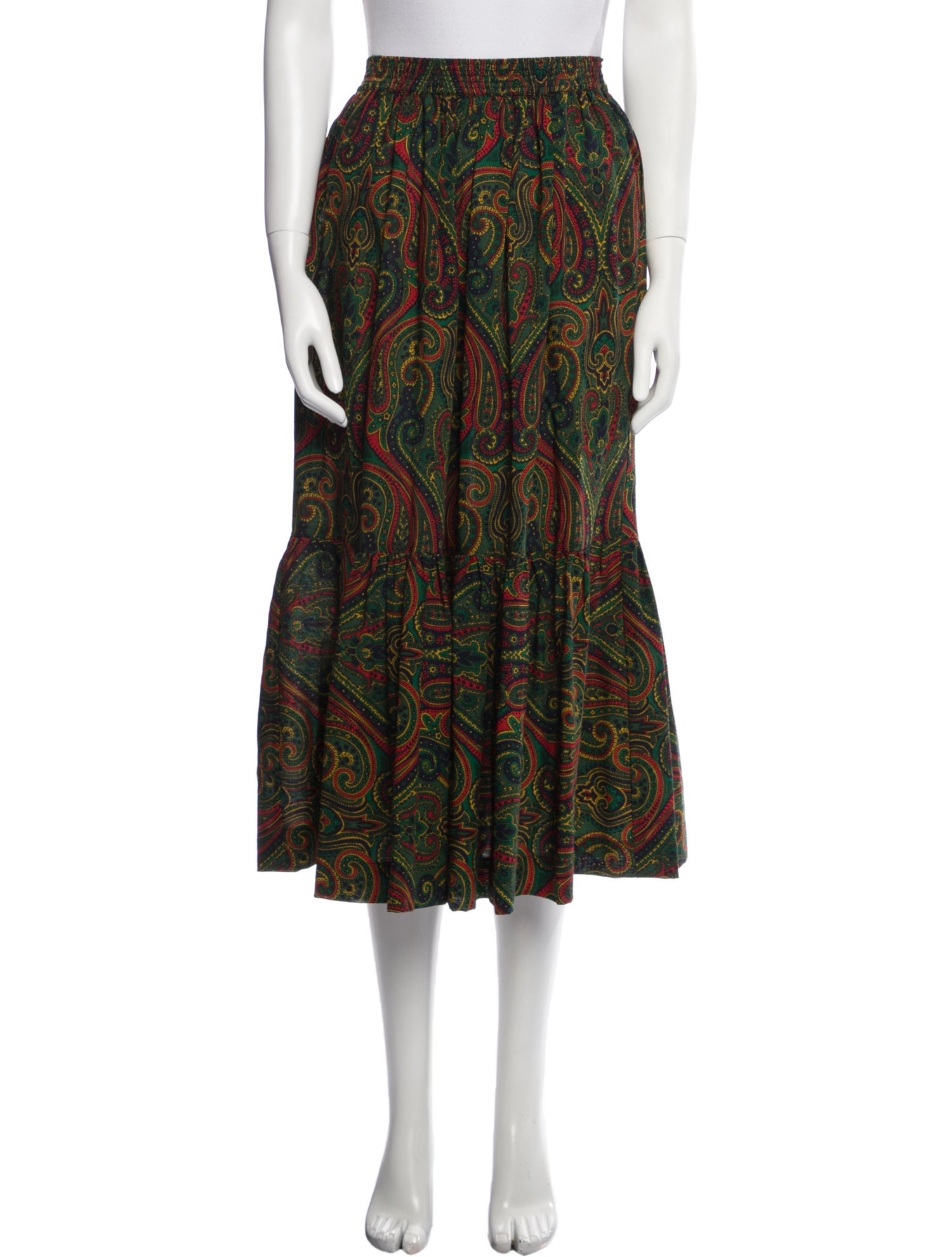 Yves Saint Laurent Rive Gauche Vintage Midi Length Skirt