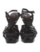 Yves Saint Laurent Rive Gauche Patent Leather Sandals