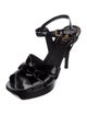 Yves Saint Laurent Rive Gauche Patent Leather Sandals