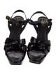 Yves Saint Laurent Rive Gauche Patent Leather Sandals