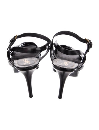 Yves Saint Laurent Rive Gauche Patent Leather Sandals