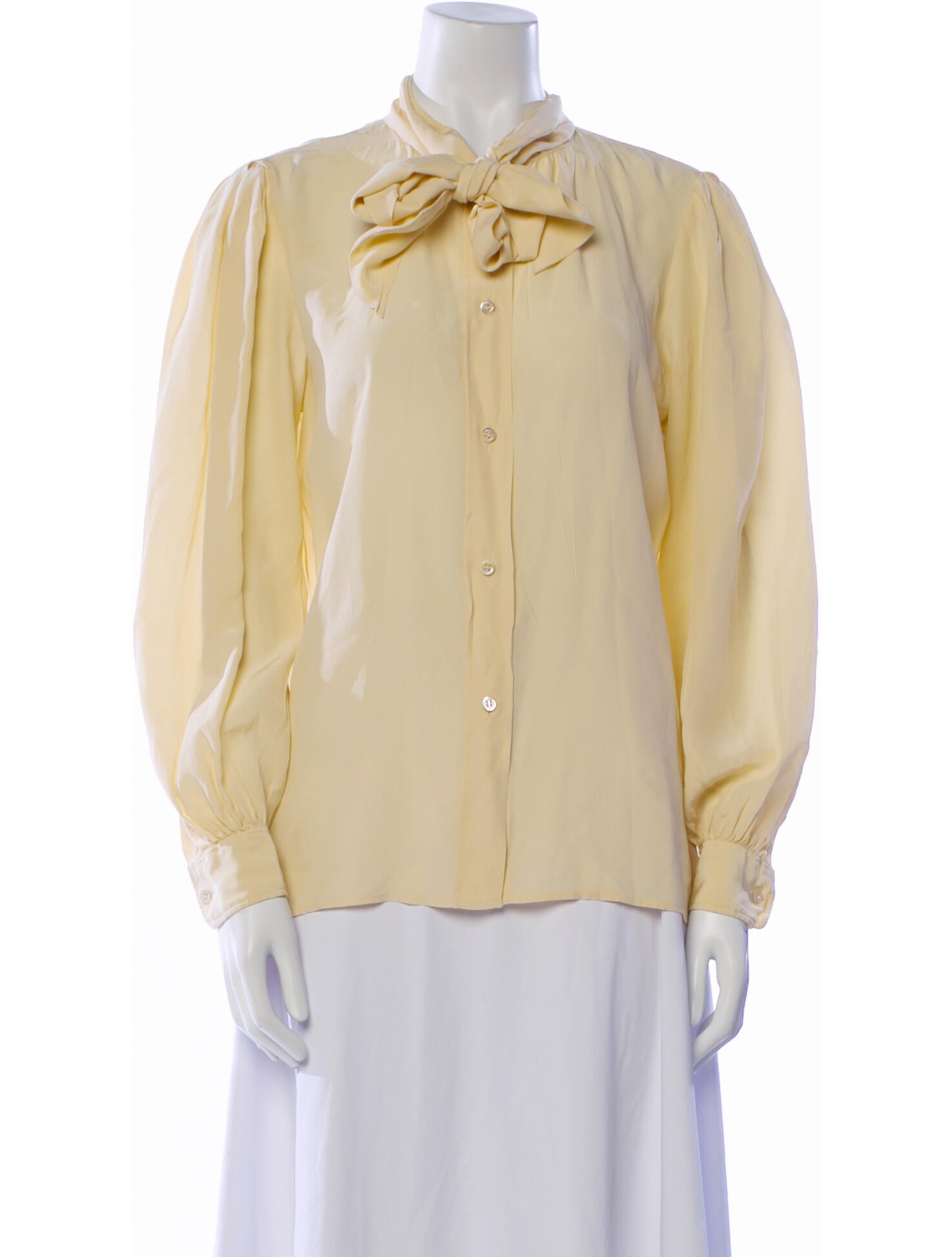 Yves Saint Laurent Rive Gauche Vintage Late 1970's - Early 1980's Button-Up Top