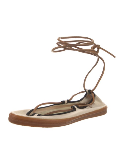 Yves Saint Laurent Rive Gauche Canvas Flats