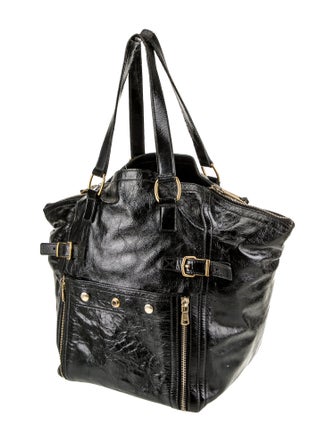 Yves Saint Laurent Rive Gauche Patent Leather Tote