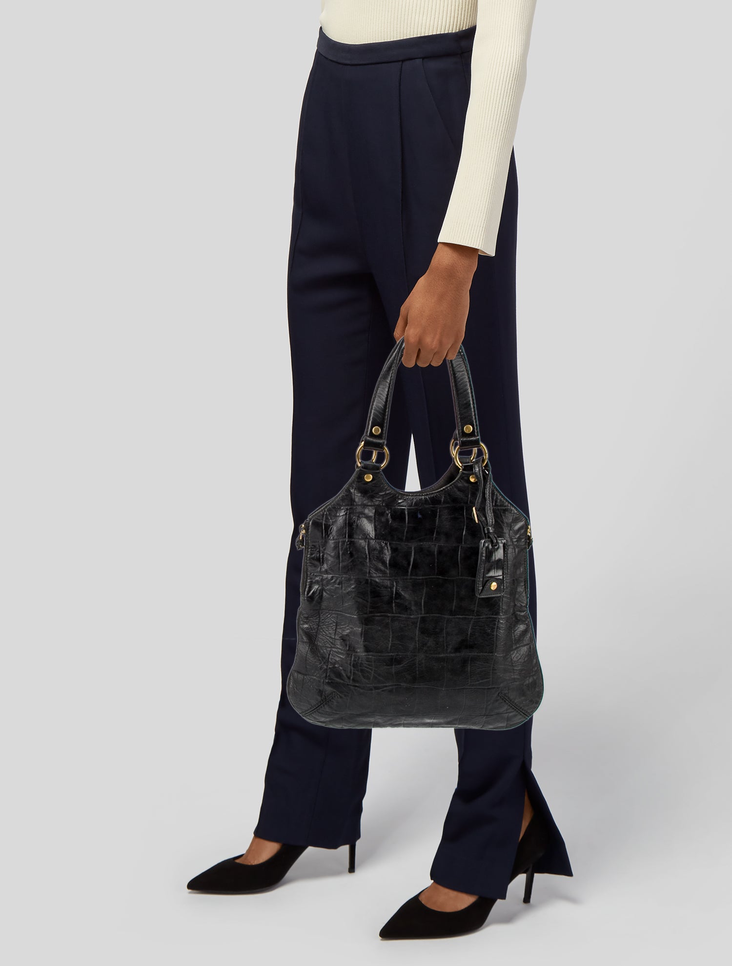Yves Saint Laurent Rive Gauche Quilted Top Handle Bag