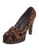 Yves Saint Laurent Rive Gauche Ponyhair Animal Print Pumps