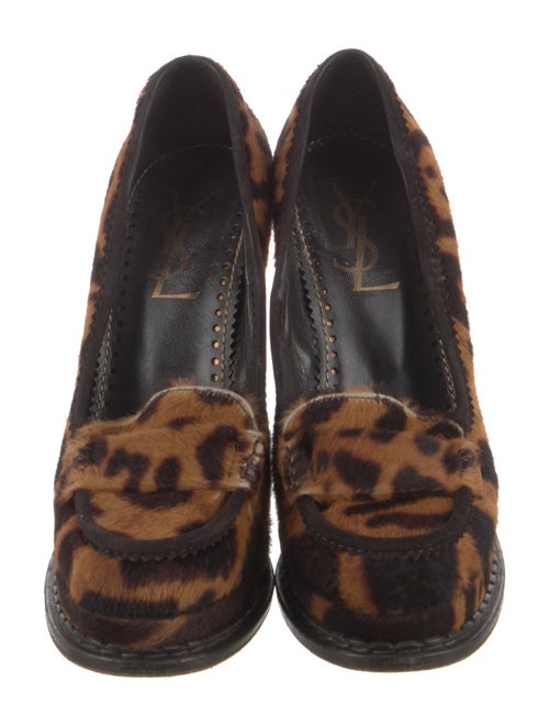 Yves Saint Laurent Rive Gauche Ponyhair Animal Print Pumps