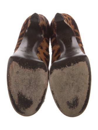 Yves Saint Laurent Rive Gauche Ponyhair Animal Print Pumps
