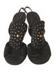 Yves Saint Laurent Rive Gauche Suede Studded Accents Slingback Sandals
