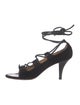 Yves Saint Laurent Rive Gauche Velvet Sandals