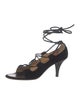 Yves Saint Laurent Rive Gauche Velvet Sandals