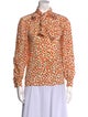 Yves Saint Laurent Rive Gauche Silk Printed Blouse