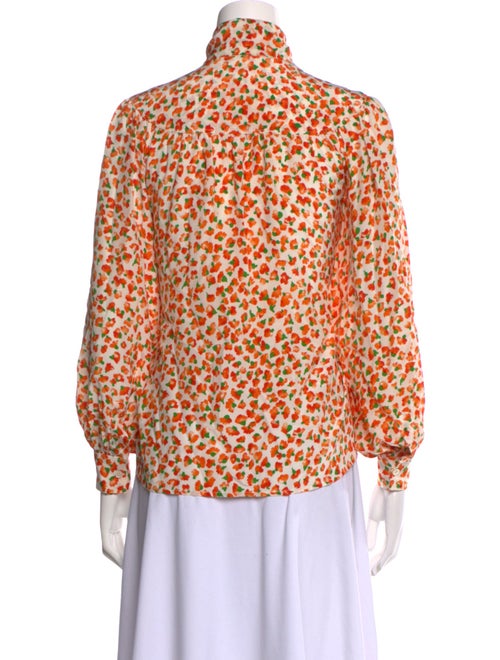 Yves Saint Laurent Rive Gauche Silk Printed Blouse