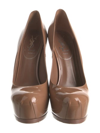 Yves Saint Laurent Rive Gauche Patent Leather Pumps