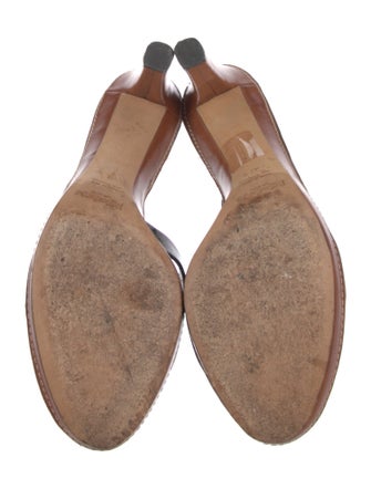 Yves Saint Laurent Rive Gauche Leather Slides