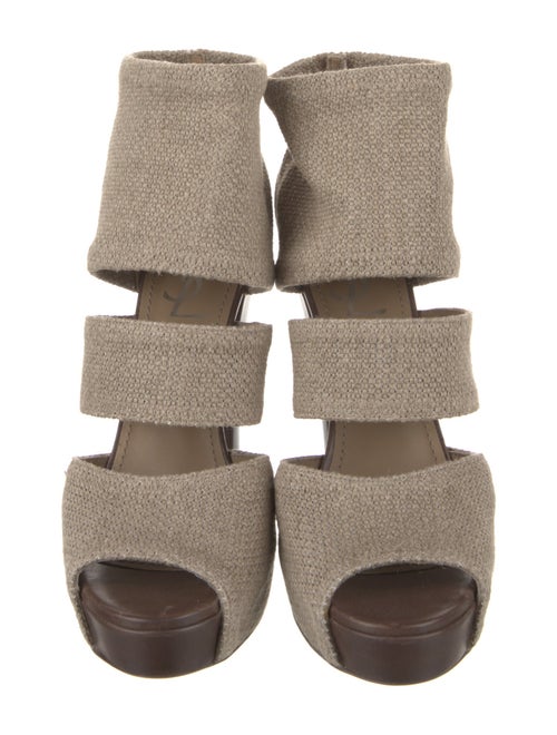 Yves Saint Laurent Rive Gauche Canvas Mules