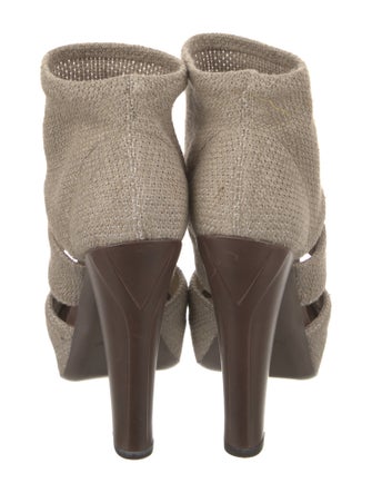 Yves Saint Laurent Rive Gauche Canvas Mules