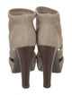 Yves Saint Laurent Rive Gauche Canvas Mules