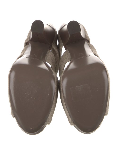 Yves Saint Laurent Rive Gauche Canvas Mules