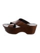 Yves Saint Laurent Rive Gauche Leather Slides
