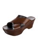 Yves Saint Laurent Rive Gauche Leather Slides