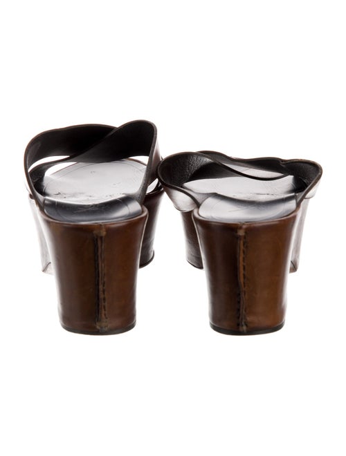 Yves Saint Laurent Rive Gauche Leather Slides