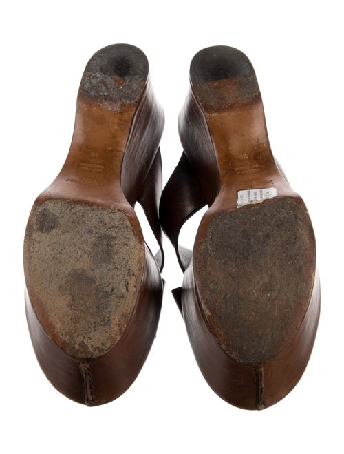 Yves Saint Laurent Rive Gauche Leather Slides