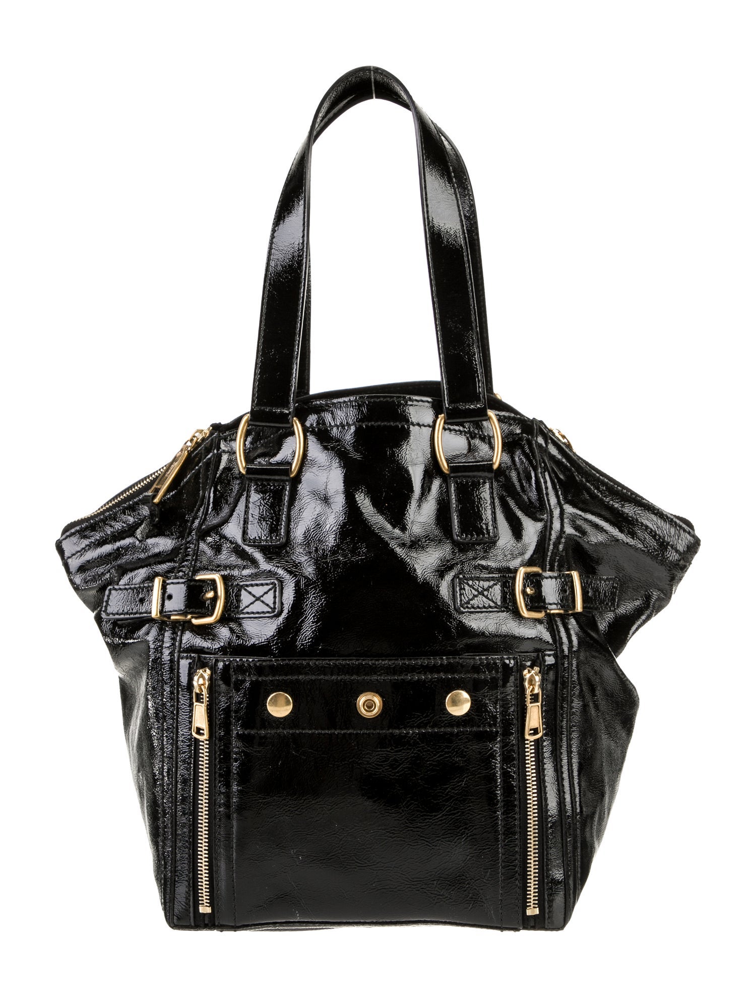 Yves Saint Laurent Rive Gauche Patent Leather Shoulder Bag
