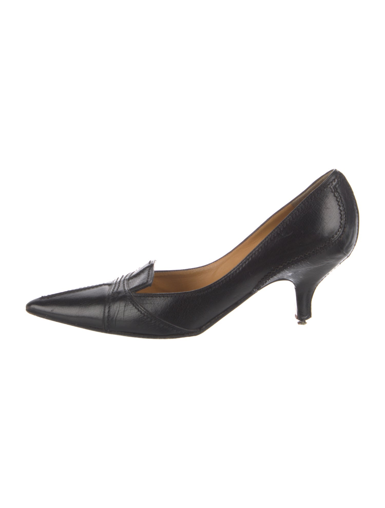 Yves Saint Laurent Rive Gauche Leather Pumps