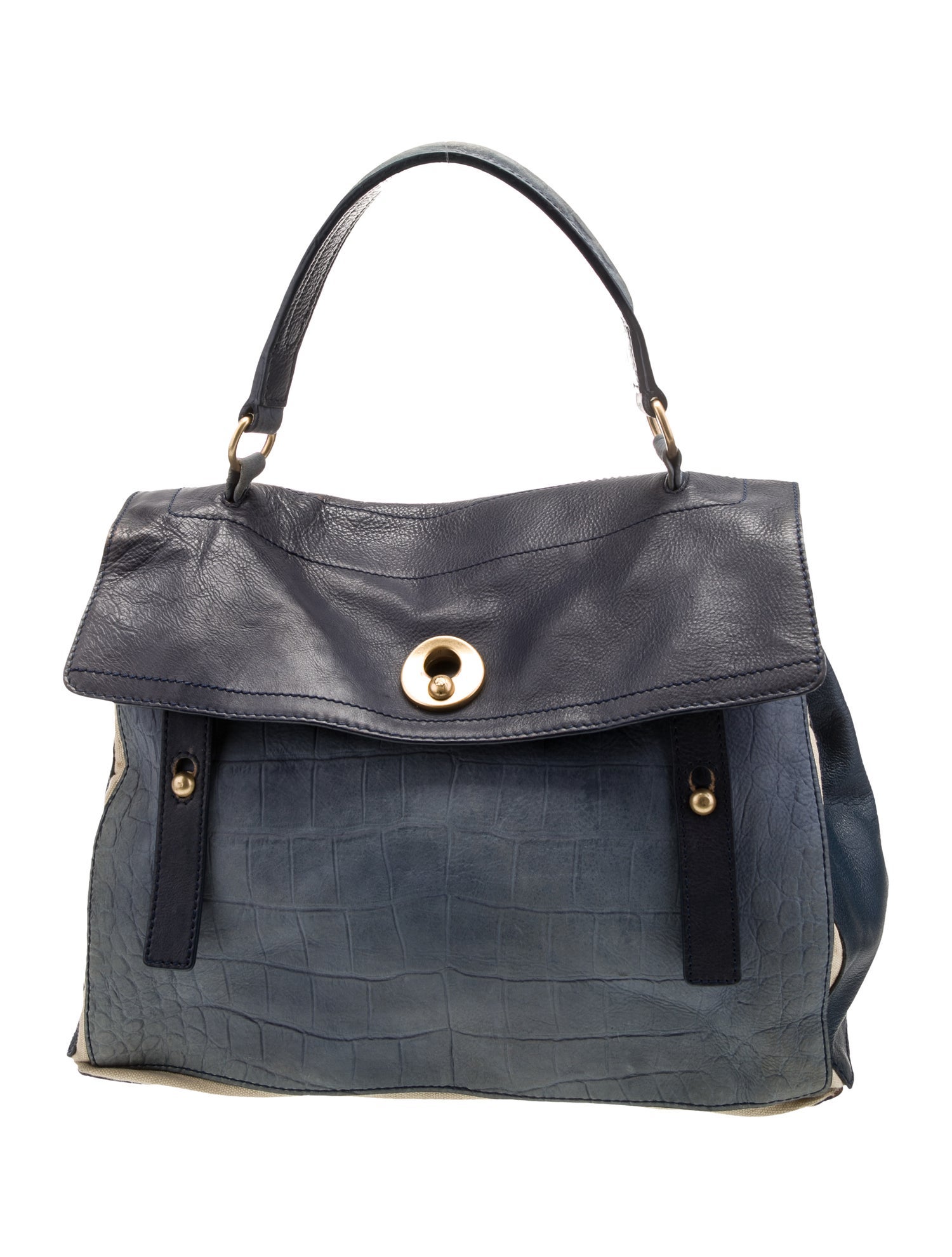 Yves Saint Laurent Rive Gauche Leather Top Handle Bag