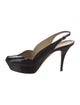 Yves Saint Laurent Rive Gauche Patent Leather Slingback Pumps