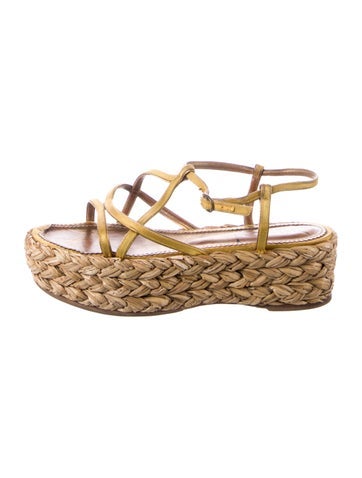 Yves Saint Laurent Rive Gauche Sandals Satin Espadrilles 6