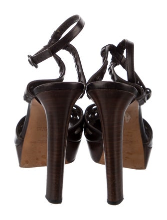 Yves Saint Laurent Rive Gauche Leather Sandals