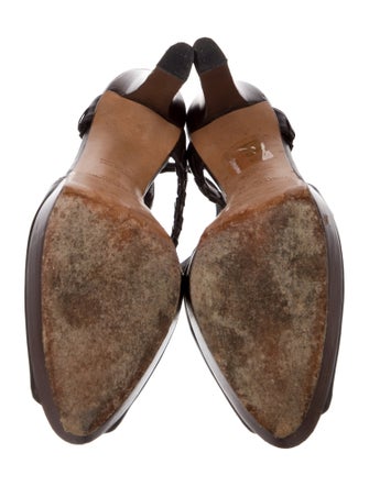 Yves Saint Laurent Rive Gauche Leather Sandals